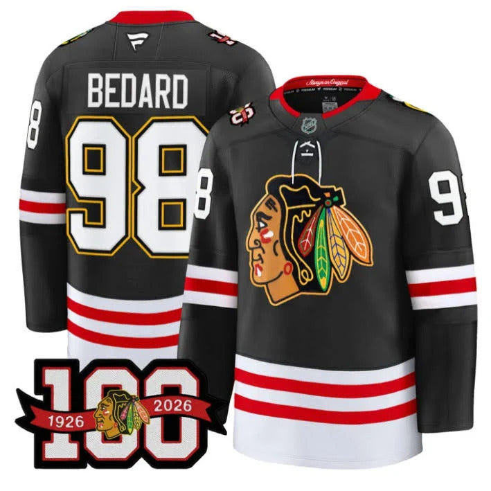 Connor Bedard Chicago Blackhawks Centennial Premium Jersey