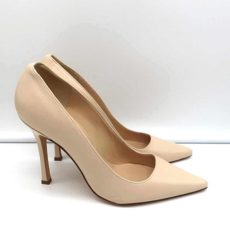 Manolo Blahnik Para Pumps Nude Leather Size 38.5 Pointed Toe Heels product image 3, provided for visual reference and
