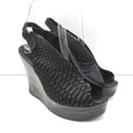 Calleen Cordero Platform Wedge Sandals Felipa Black Snake-Print Leather Size 6 product image 1, provided for visual