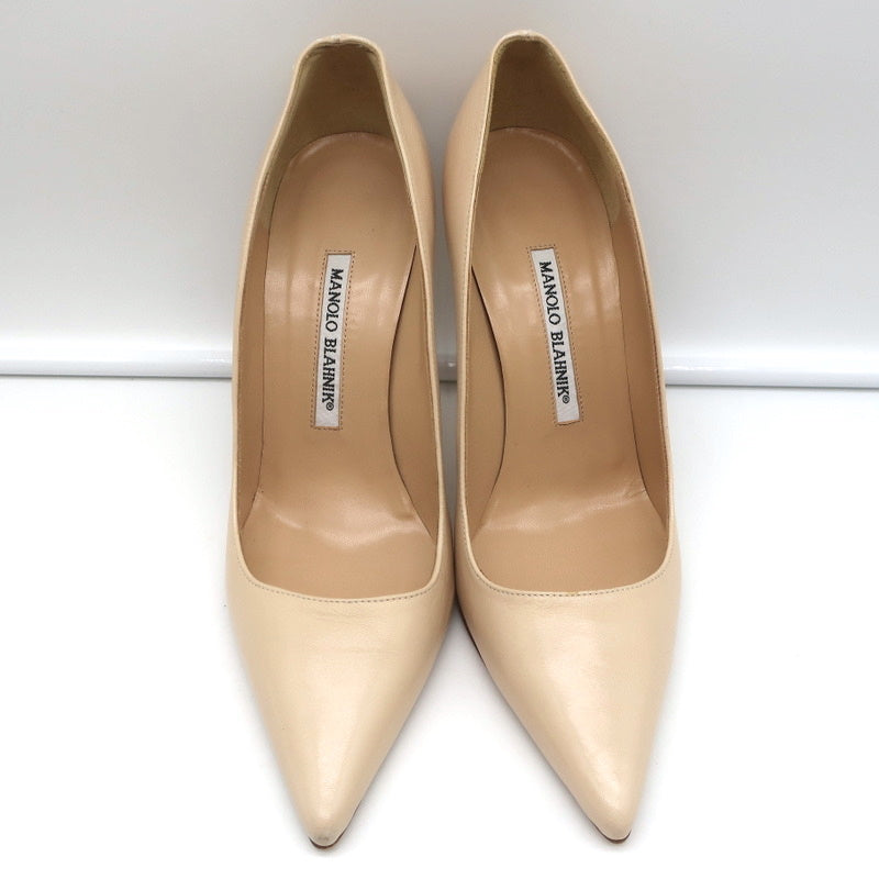 Manolo Blahnik Para Pumps Nude Leather Size 38.5 Pointed Toe Heels product image 4, provided for visual reference and