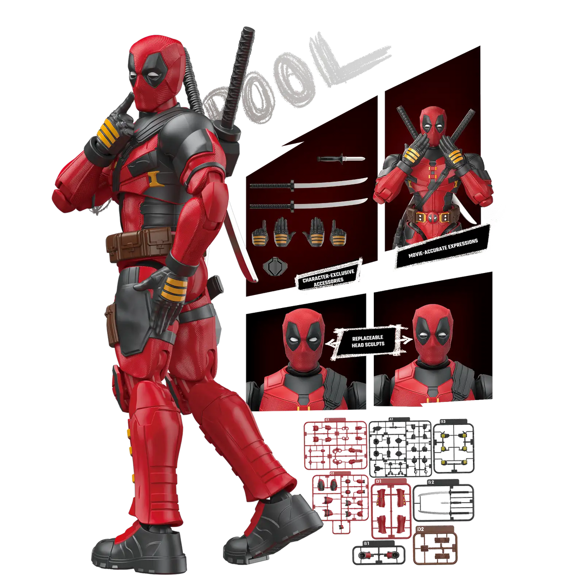 Marvel Deadpool & Wolverine Champion Class 04 Deadpool Model Kits | Blokees product image 3, provided for visual reference