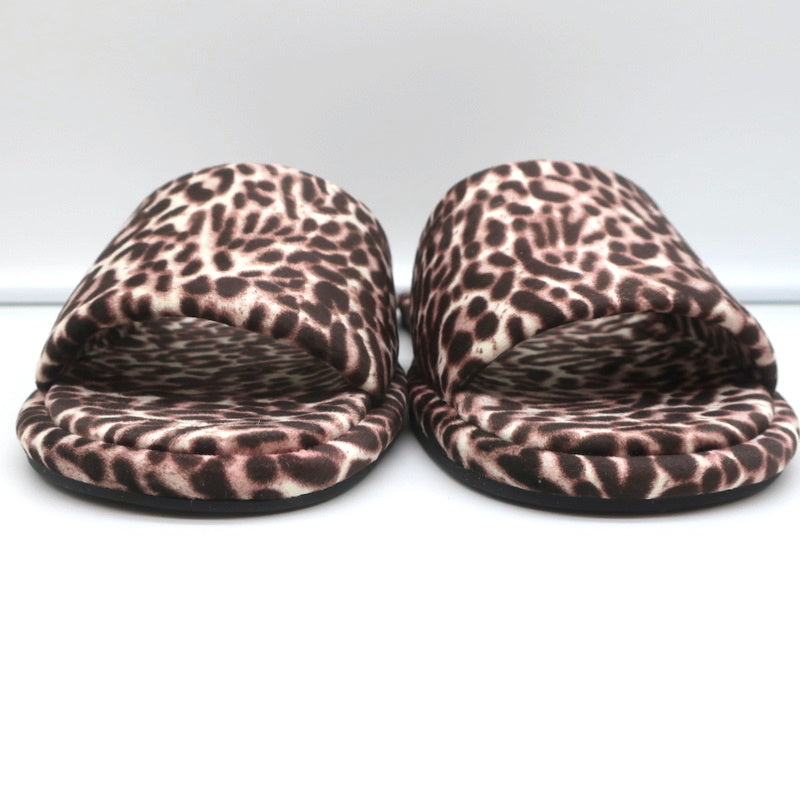 Veronica Beard Slipper Sandals Gillian White/Espresso Leopard Print Size 8 NEW product image 5, provided for visual