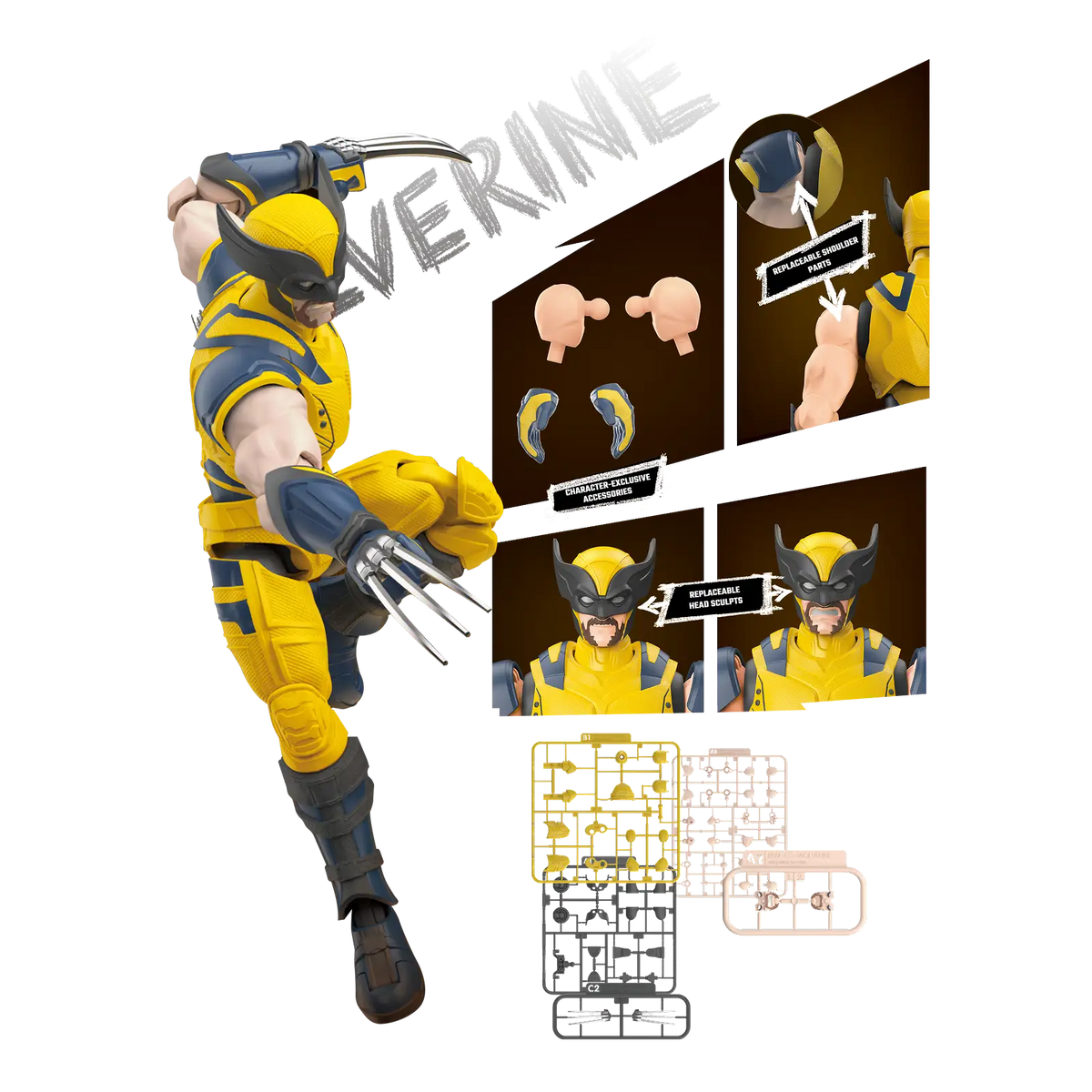 Marvel Deadpool & Wolverine Champion Class 05 Wolverine Model Kits | Blokees product image 3, provided for visual reference