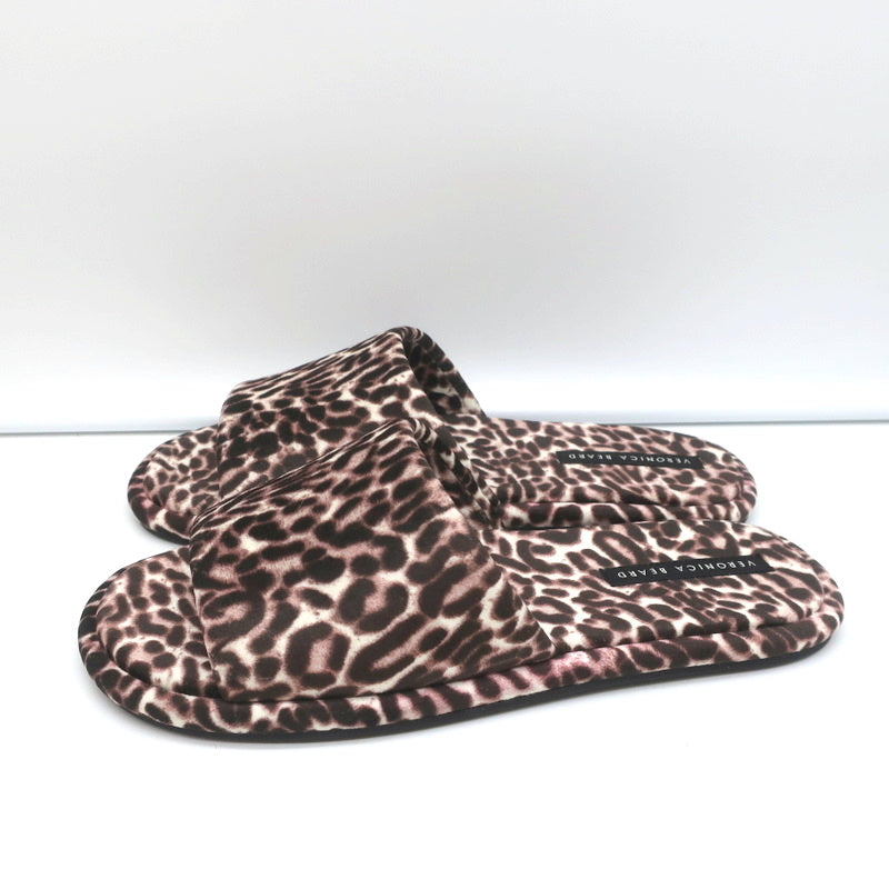 Veronica Beard Slipper Sandals Gillian White/Espresso Leopard Print Size 8 NEW product image 6, provided for visual