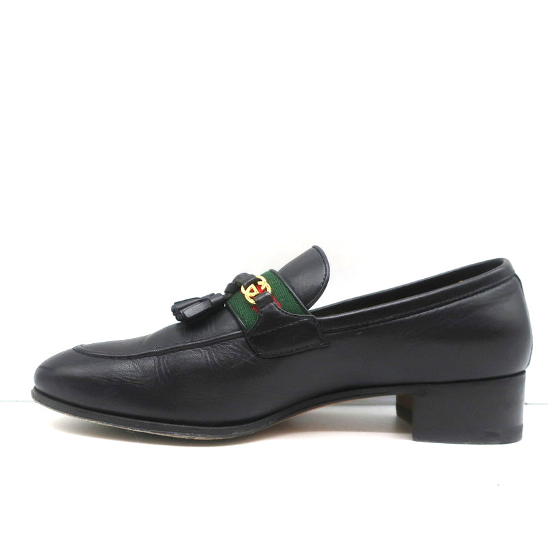 Gucci Paride GG Tassel Loafers Black Leather Size 37.5 product image 7, provided for visual reference and product detail