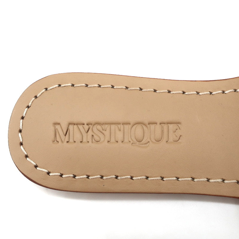 Mystique Shell-Embellished Fringed Slide Sandals Beige Suede Size 7 NEW product image 8, provided for visual reference and