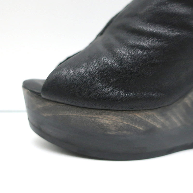 Calleen Cordero Platform Wedge Sandals Felipa Black Snake-Print Leather Size 6 product image 8, provided for visual