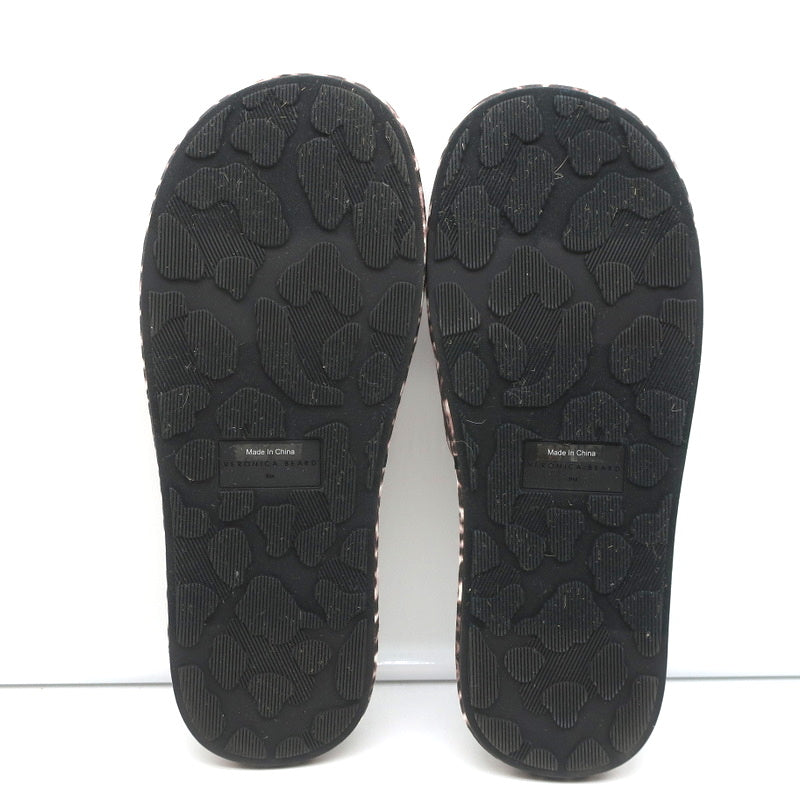 Veronica Beard Slipper Sandals Gillian White/Espresso Leopard Print Size 8 NEW product image 10, provided for visual