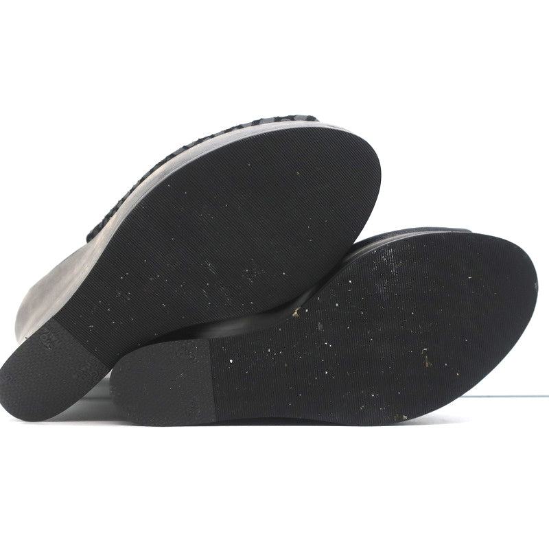 Calleen Cordero Platform Wedge Sandals Felipa Black Snake-Print Leather Size 6 product image 11, provided for visual