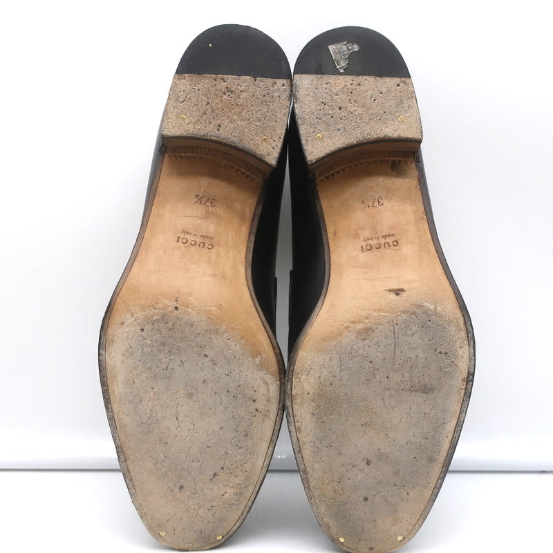 Gucci Paride GG Tassel Loafers Black Leather Size 37.5 product image 11, provided for visual reference and product detail
