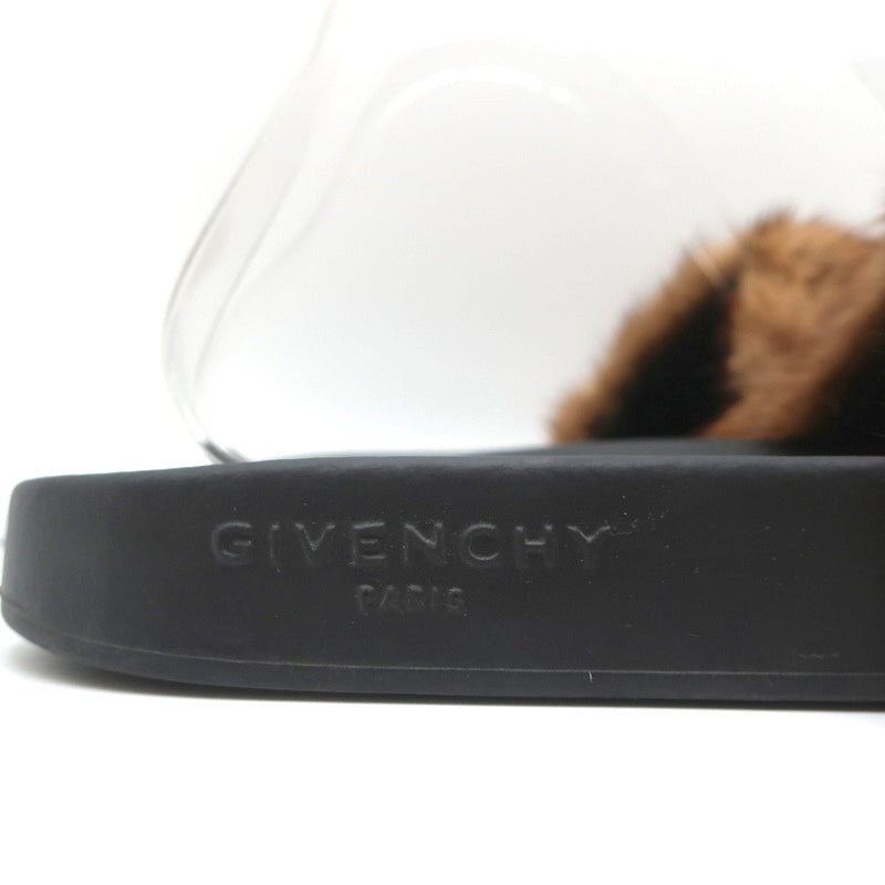 Givenchy Mink Fur Slide Sandals Brown Size 41 product image 3, provided for visual reference and product detail review