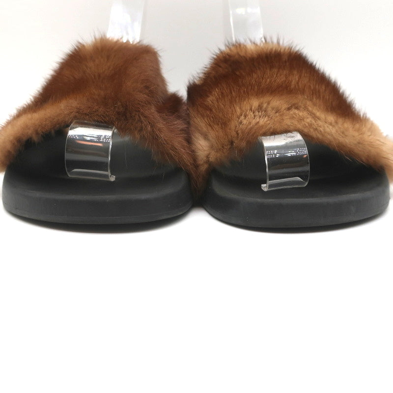 Givenchy Mink Fur Slide Sandals Brown Size 41 product image 5, provided for visual reference and product detail review