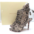 Sophia Webster Lacey Lace-Up Sandals Camo Print Leather Size 37.5 Open Toe Heels product image 1, provided for visual