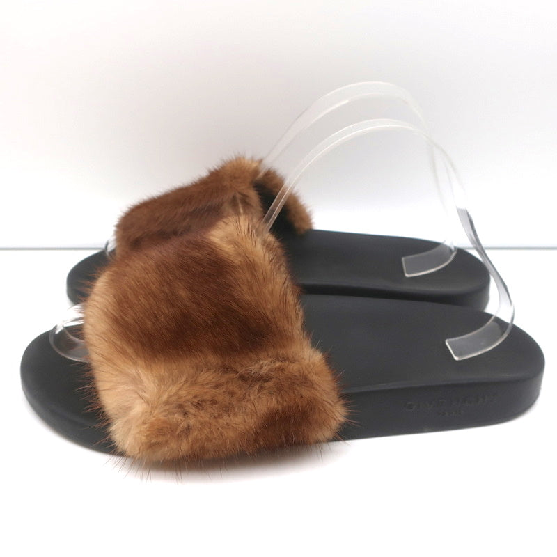 Givenchy Mink Fur Slide Sandals Brown Size 41 product image 6, provided for visual reference and product detail review