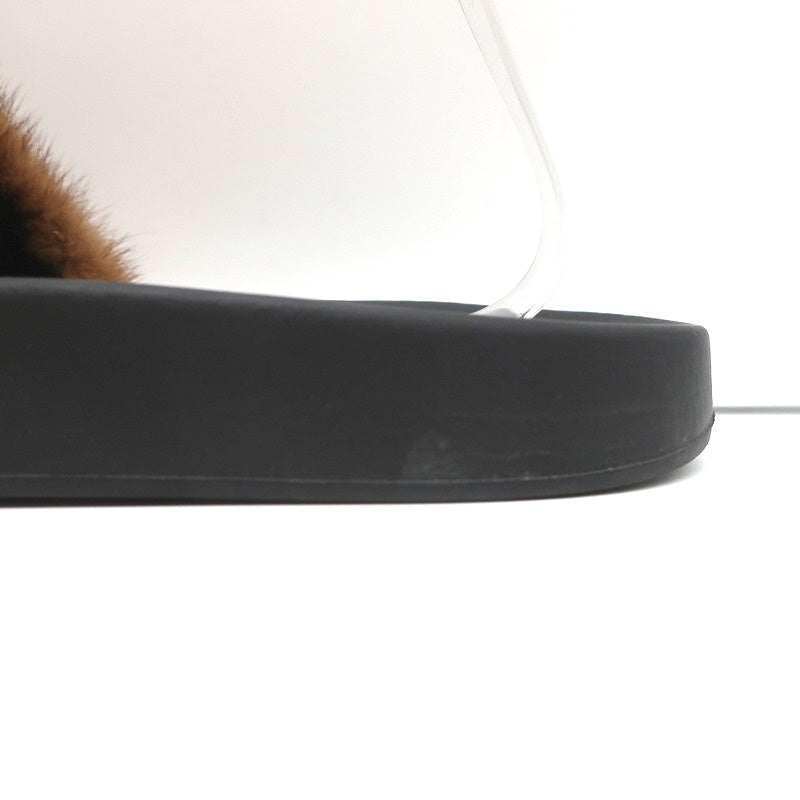Givenchy Mink Fur Slide Sandals Brown Size 41 product image 8, provided for visual reference and product detail review