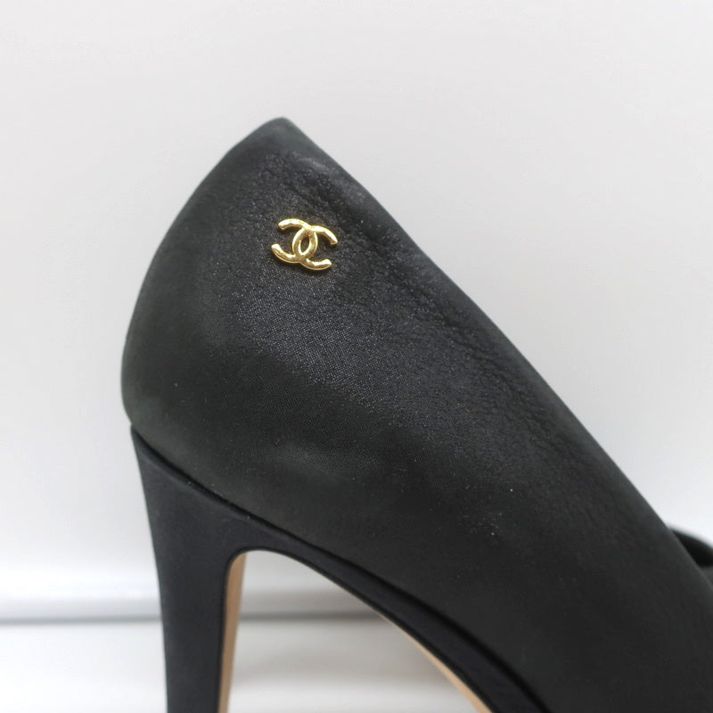 15C Metallic Cap Toe Platform Pumps Black/Gold Buffalo Leather Size 38 product image 3, provided for visual reference and