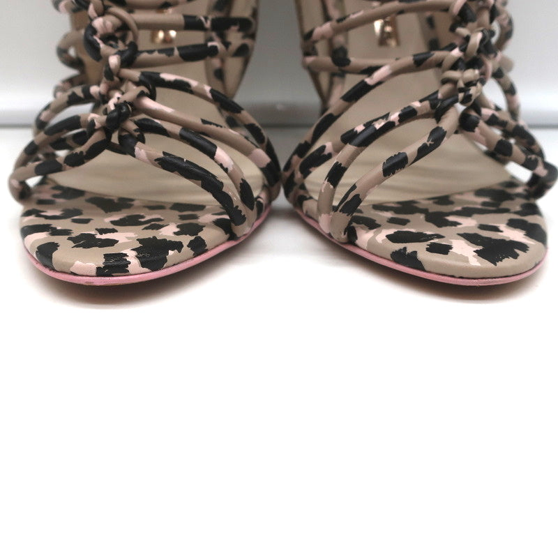 Sophia Webster Lacey Lace-Up Sandals Camo Print Leather Size 37.5 Open Toe Heels product image 5, provided for visual