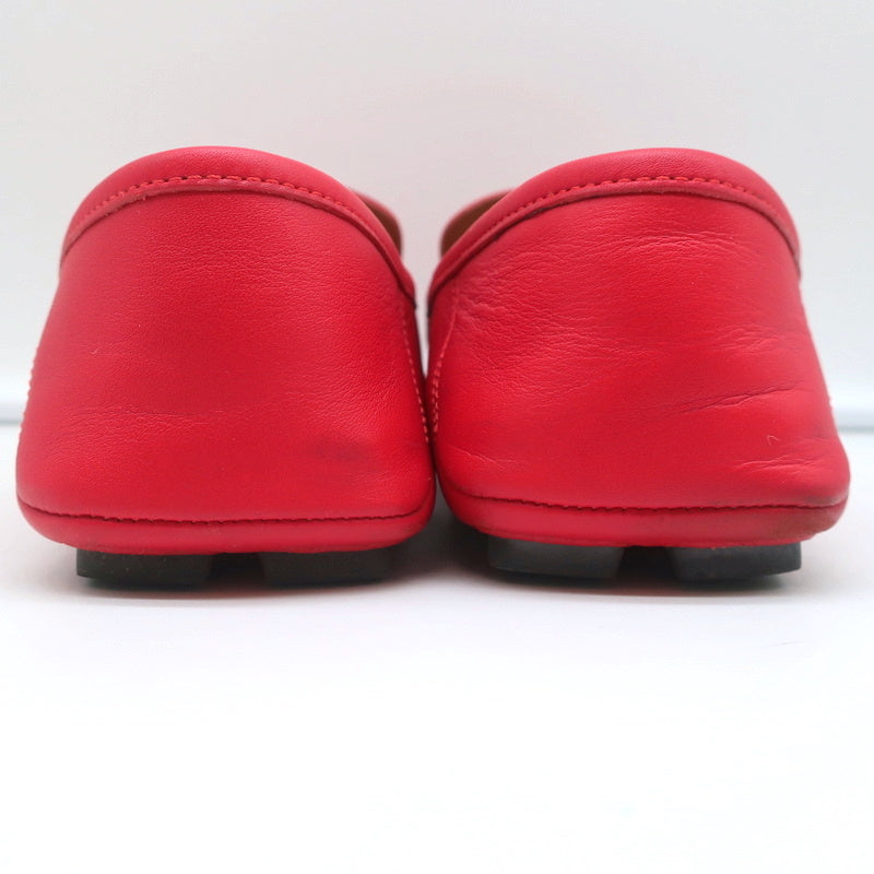 Gucci GG Marmont Web Driver Loafers Red Leather Size 38.5 product image 8, provided for visual reference and product detail