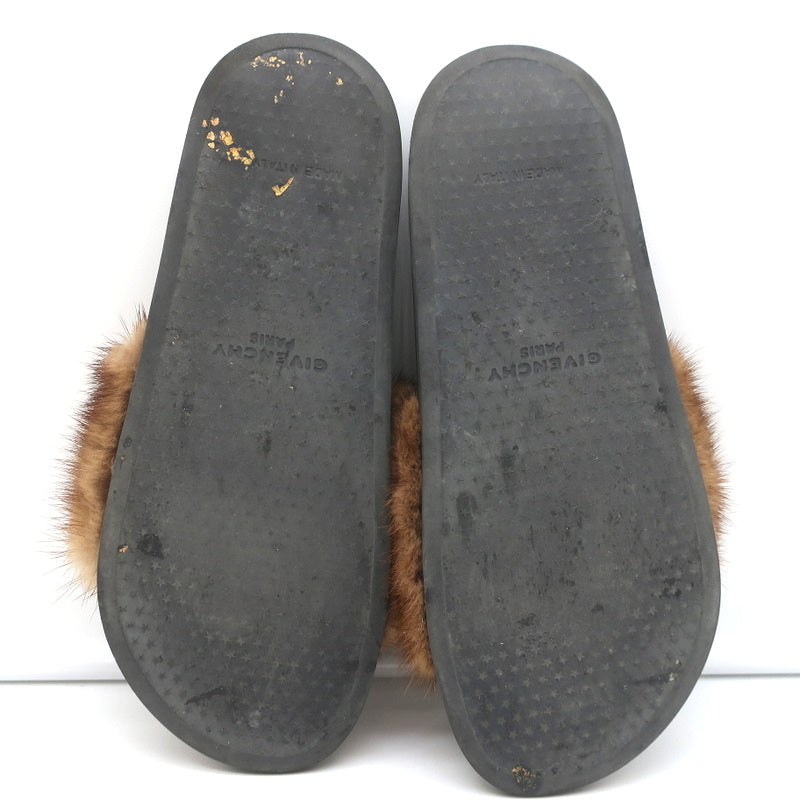 Givenchy Mink Fur Slide Sandals Brown Size 41 product image 11, provided for visual reference and product detail review
