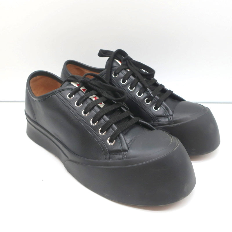 Marni Pablo Low Top Sneakers Black Leather Size 41