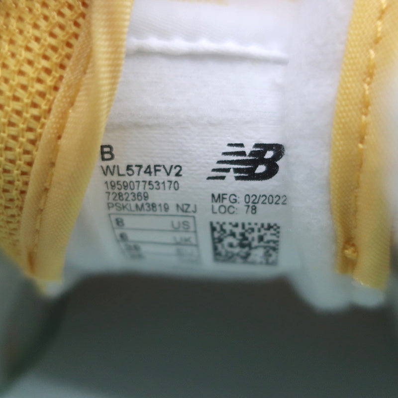 New Balance 574 Sneakers Wheat Field Yellow Suede Size 8 WL574FV2 NEW product image 10, provided for visual reference and
