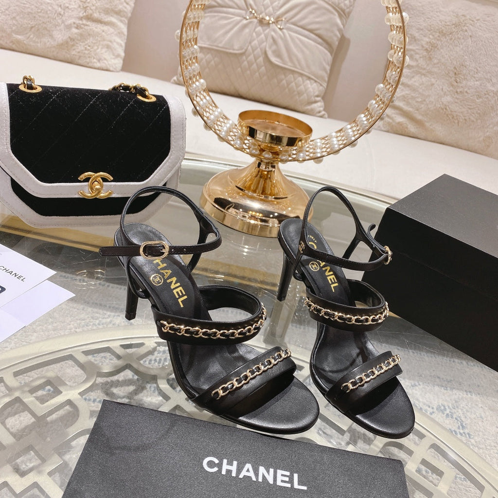 2023 catwalk style double C chain sandals -S40 product image 4, provided for visual reference and product detail review