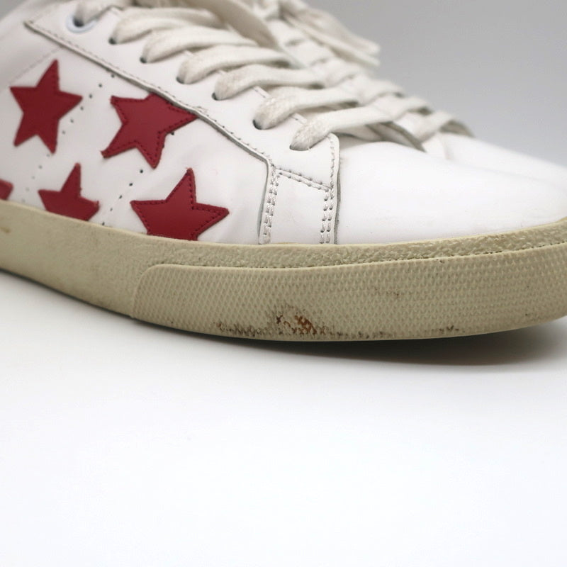 Saint Laurent Court Classic SL/06 Stars Sneakers White/Red Leather Size 38.5 product image 2, provided for visual reference