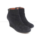 Lanvin Wedge Ankle Boots Black Suede Size 37 product image 1, provided for visual reference and product detail review