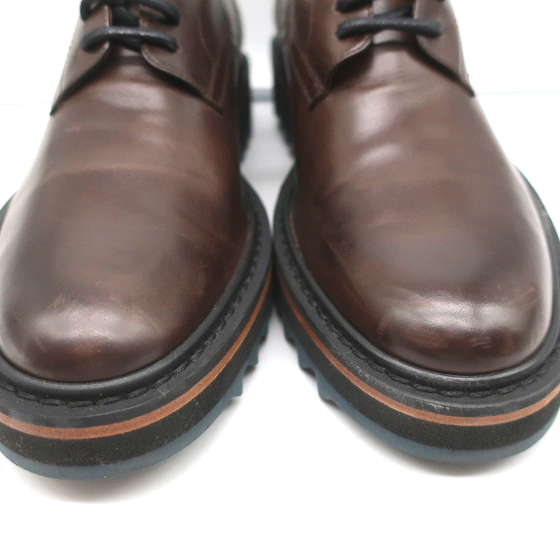 Dries Van Noten Platform Lace-Up Derby Loafers Brown Leather Size 41 NEW product image 4, provided for visual reference and