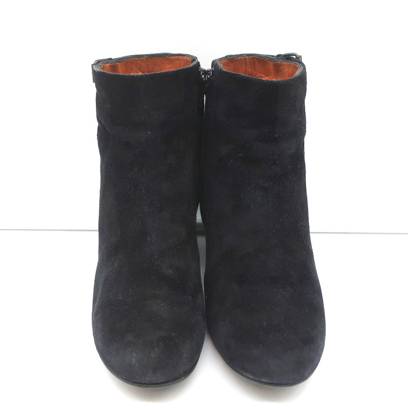 Lanvin Wedge Ankle Boots Black Suede Size 37 product image 4, provided for visual reference and product detail review