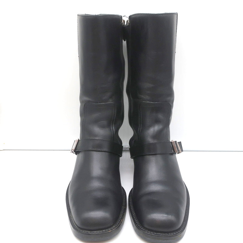 Gucci Mid-Calf Motorcycle Boots Black Leather Size 6 product image 4, provided for visual reference and product detail review