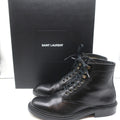 Saint Laurent Army 25 Ankle Boots Black Leather Size 38 Lace-Up Combat Boots product image 1, provided for visual reference