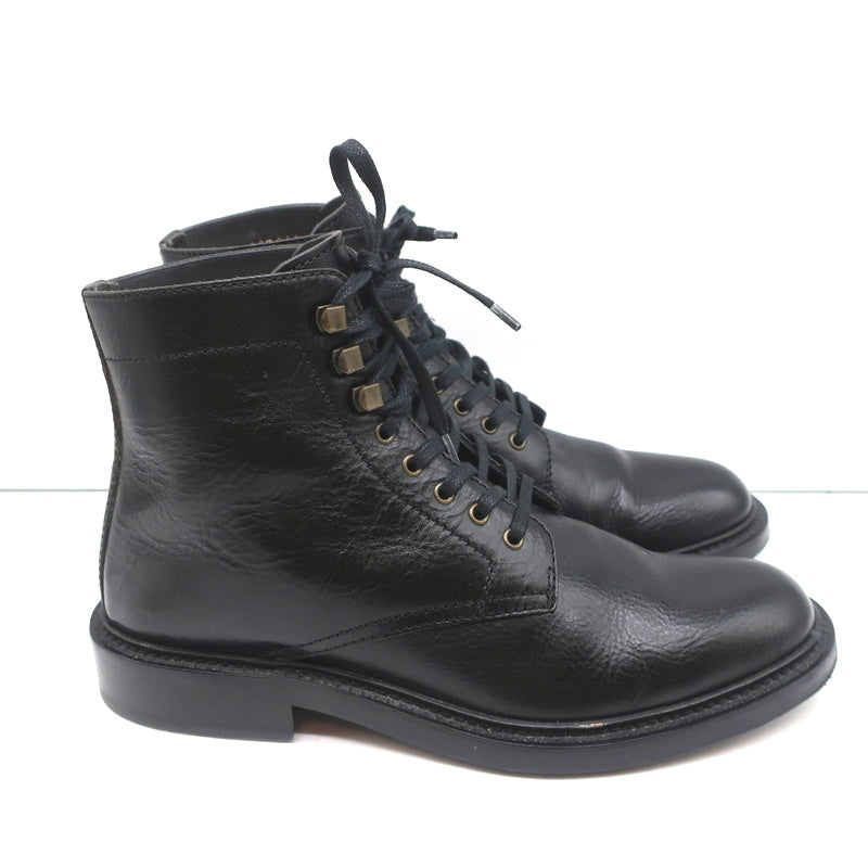 Saint Laurent Army 25 Ankle Boots Black Leather Size 38 Lace-Up Combat Boots product image 4, provided for visual reference