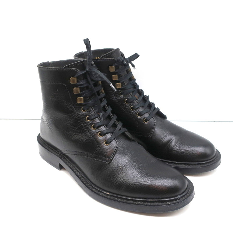 Saint Laurent Army 25 Ankle Boots Black Leather Size 38 Lace-Up Combat Boots product image 2, provided for visual reference