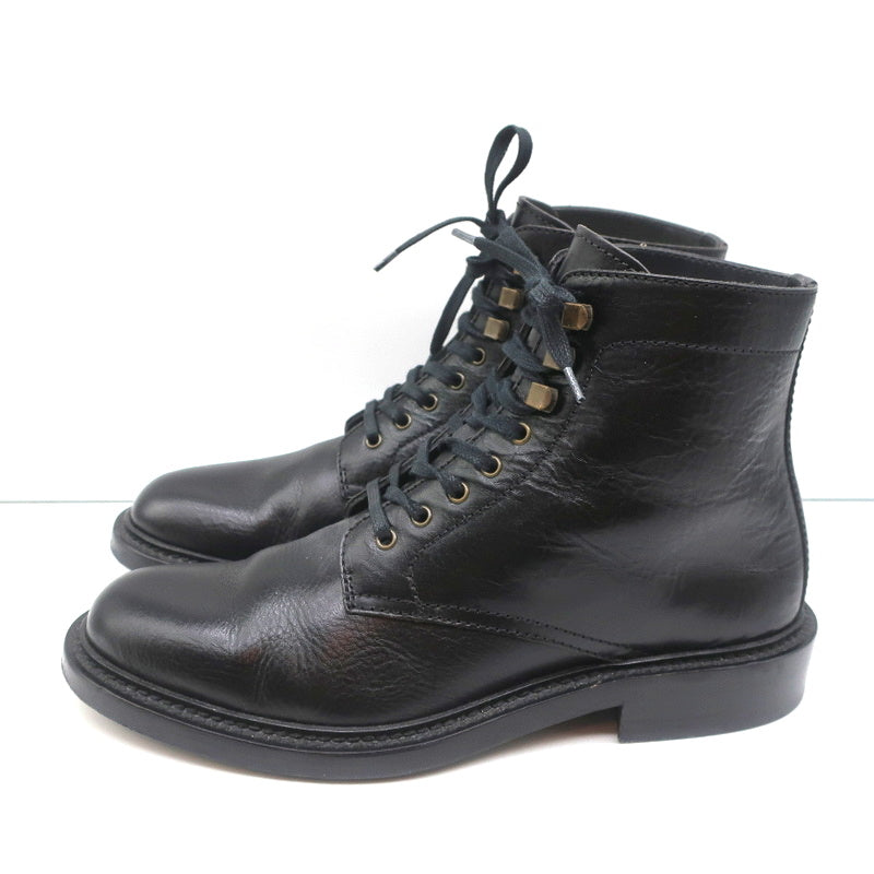 Saint Laurent Army 25 Ankle Boots Black Leather Size 38 Lace-Up Combat Boots product image 7, provided for visual reference