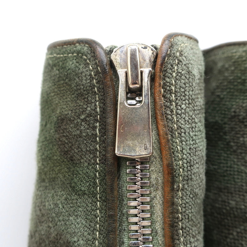 Guidi Zip-Front Ankle Boots 3006FZ Army Green Camouflage Print Canvas Size 40 product image 4, provided for visual reference