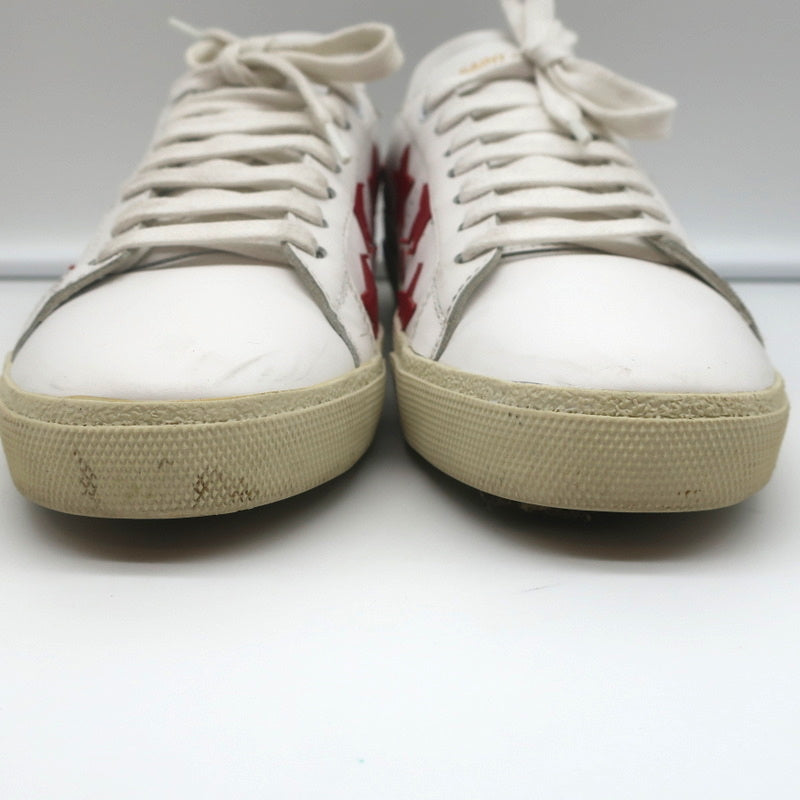 Saint Laurent Court Classic SL/06 Stars Sneakers White/Red Leather Size 38.5 product image 5, provided for visual reference