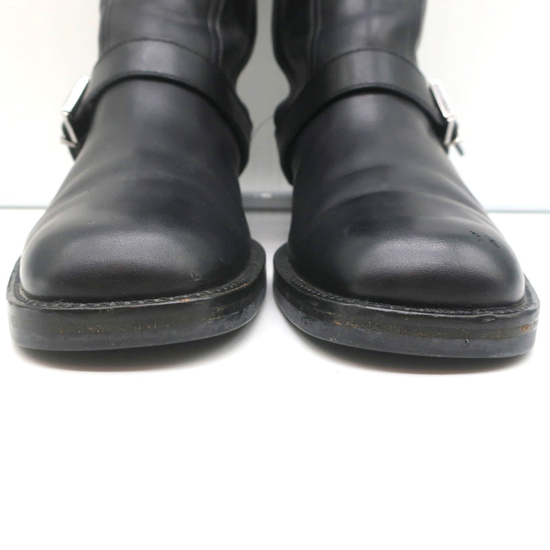 Gucci Mid-Calf Motorcycle Boots Black Leather Size 6 product image 5, provided for visual reference and product detail review