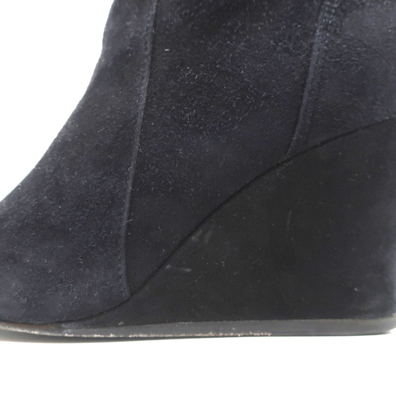 Lanvin Wedge Ankle Boots Black Suede Size 37 product image 7, provided for visual reference and product detail review