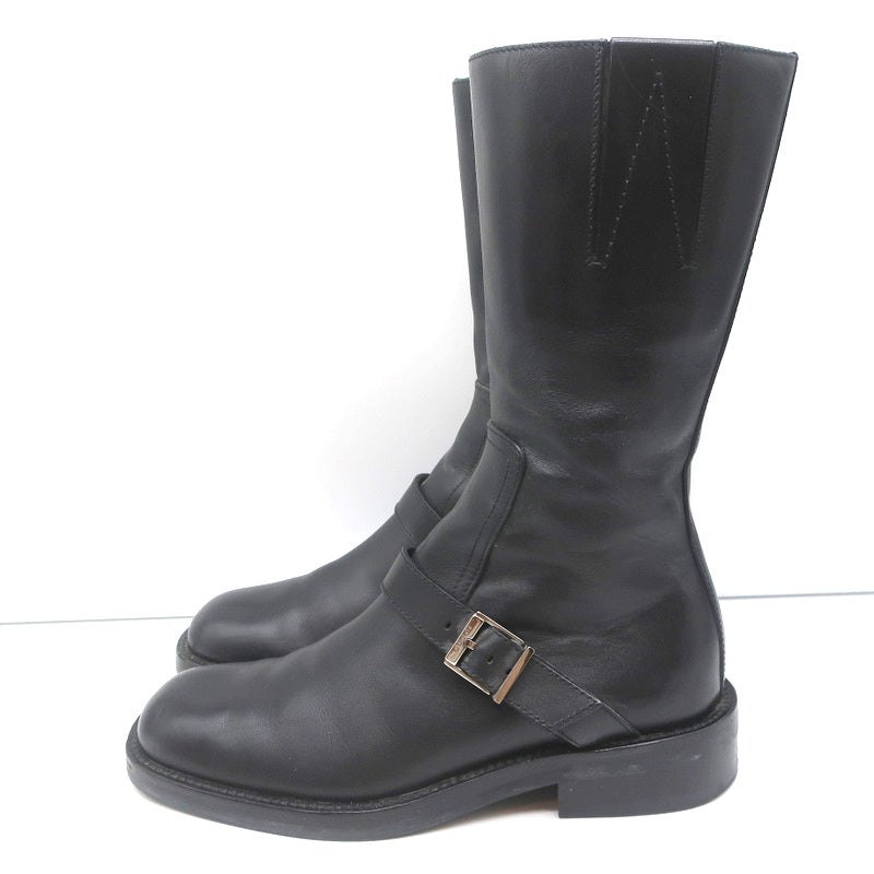 Gucci Mid-Calf Motorcycle Boots Black Leather Size 6 product image 7, provided for visual reference and product detail review