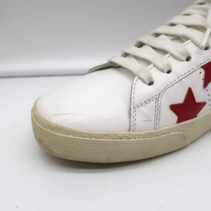 Saint Laurent Court Classic SL/06 Stars Sneakers White/Red Leather Size 38.5 product image 8, provided for visual reference