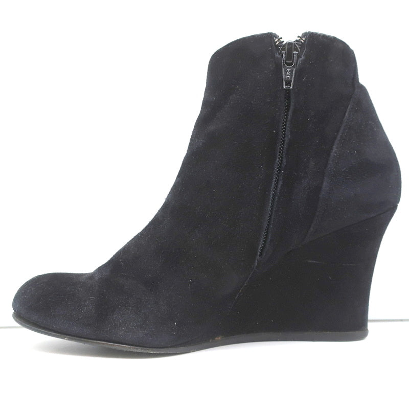 Lanvin Wedge Ankle Boots Black Suede Size 37 product image 8, provided for visual reference and product detail review