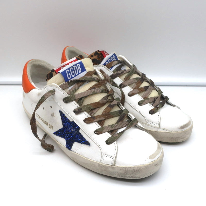 Golden Goose Superstar Double Tongue Glitter Star Sneakers White Size 37 NEW product image 1, provided for visual reference
