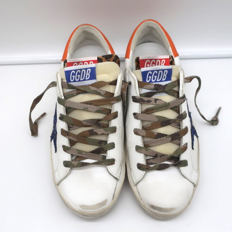 Golden Goose Superstar Double Tongue Glitter Star Sneakers White Size 37 NEW product image 4, provided for visual reference