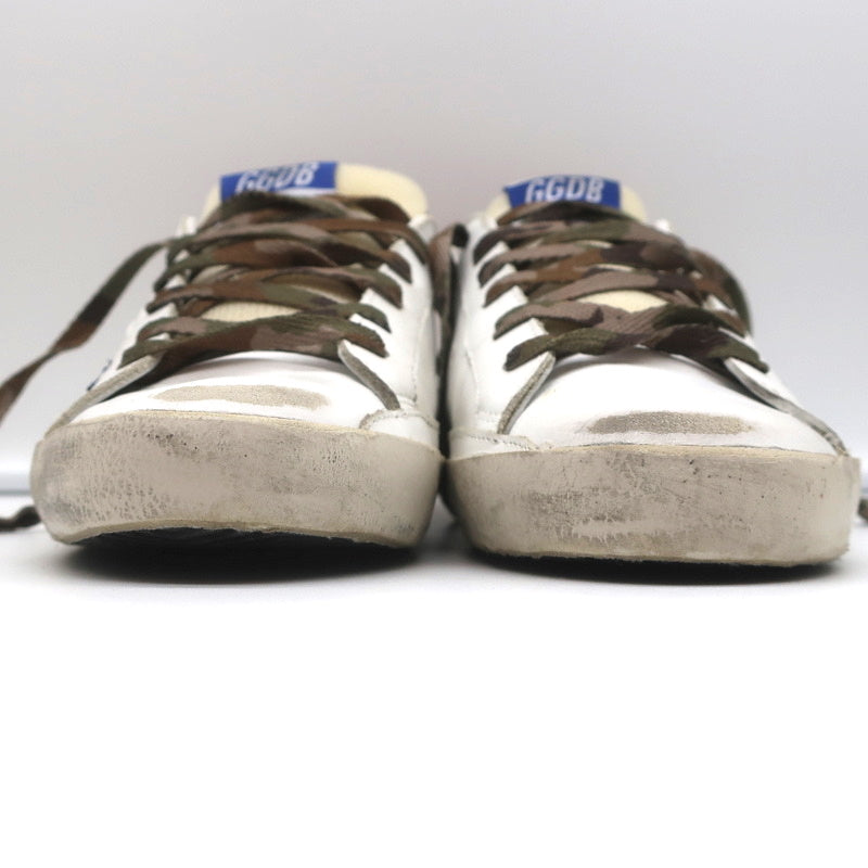 Golden Goose Superstar Double Tongue Glitter Star Sneakers White Size 37 NEW product image 5, provided for visual reference