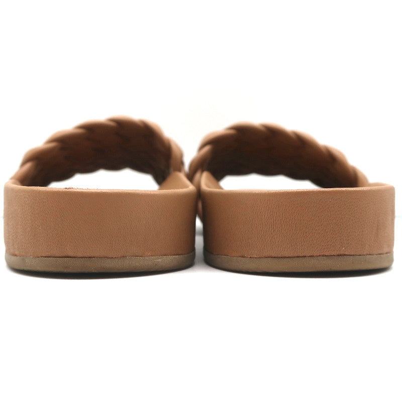 Loeffler Randall Sonnie Woven Slide Sandals Dark Sand Leather Size 9.5 product image 8, provided for visual reference and