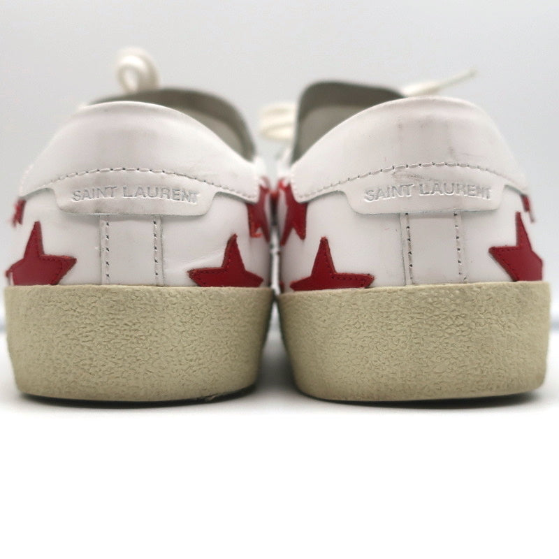 Saint Laurent Court Classic SL/06 Stars Sneakers White/Red Leather Size 38.5 product image 9, provided for visual reference