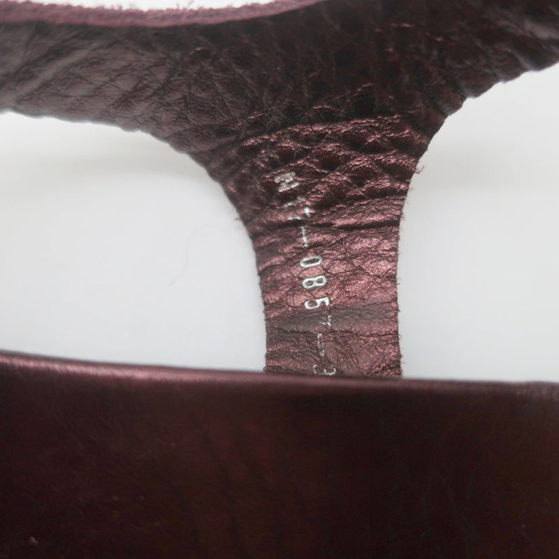 Pedro Garcia Judith Crystal Studded Thong Sandals Burgundy Suede Size 38.5 product image 9, provided for visual reference