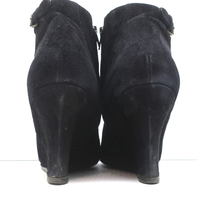 Lanvin Wedge Ankle Boots Black Suede Size 37 product image 9, provided for visual reference and product detail review