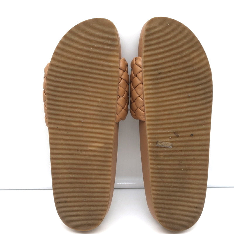 Loeffler Randall Sonnie Woven Slide Sandals Dark Sand Leather Size 9.5 product image 10, provided for visual reference and